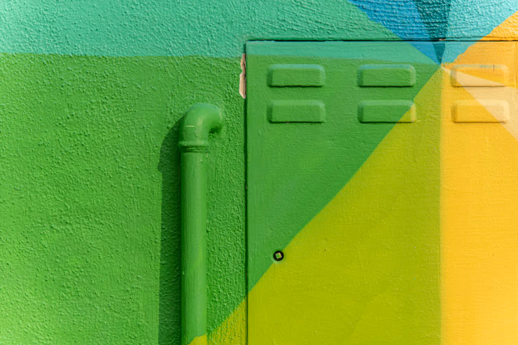 Eine bunte Wand